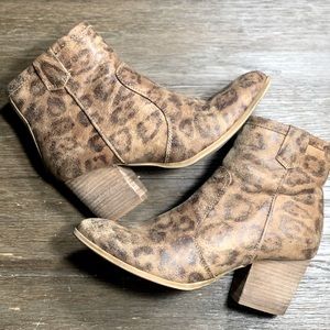 Very G Leopard Print Ankle Boots